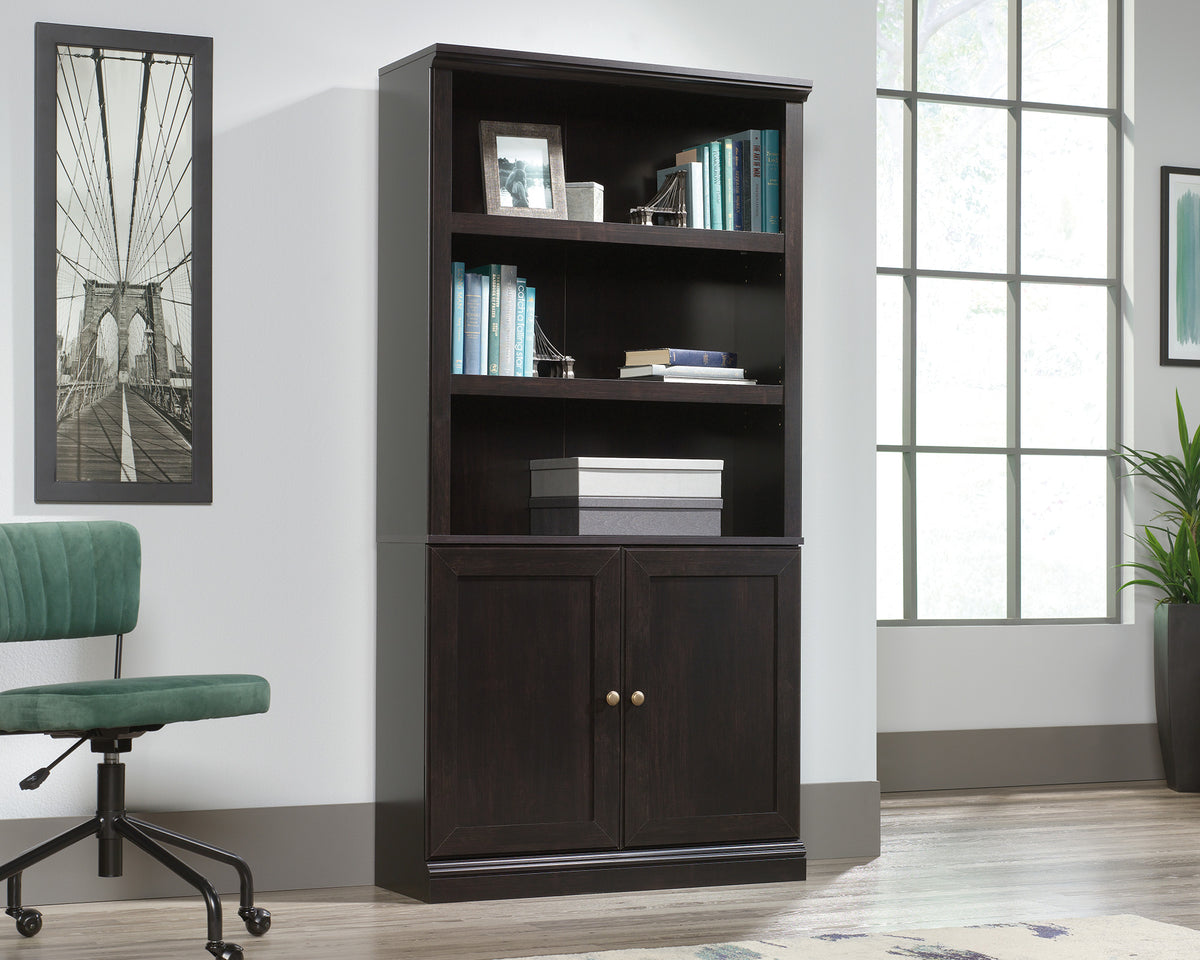 Sauder Select Bookcase With Doors Estate Black