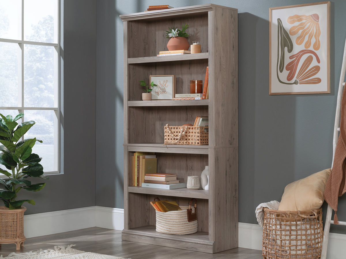 Sauder Select 5-Shelf Display Bookcase in Laurel Oak