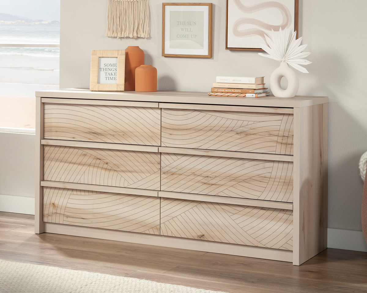 Harvey Park  6-Drawer Wood Dresser in Pacific Maple