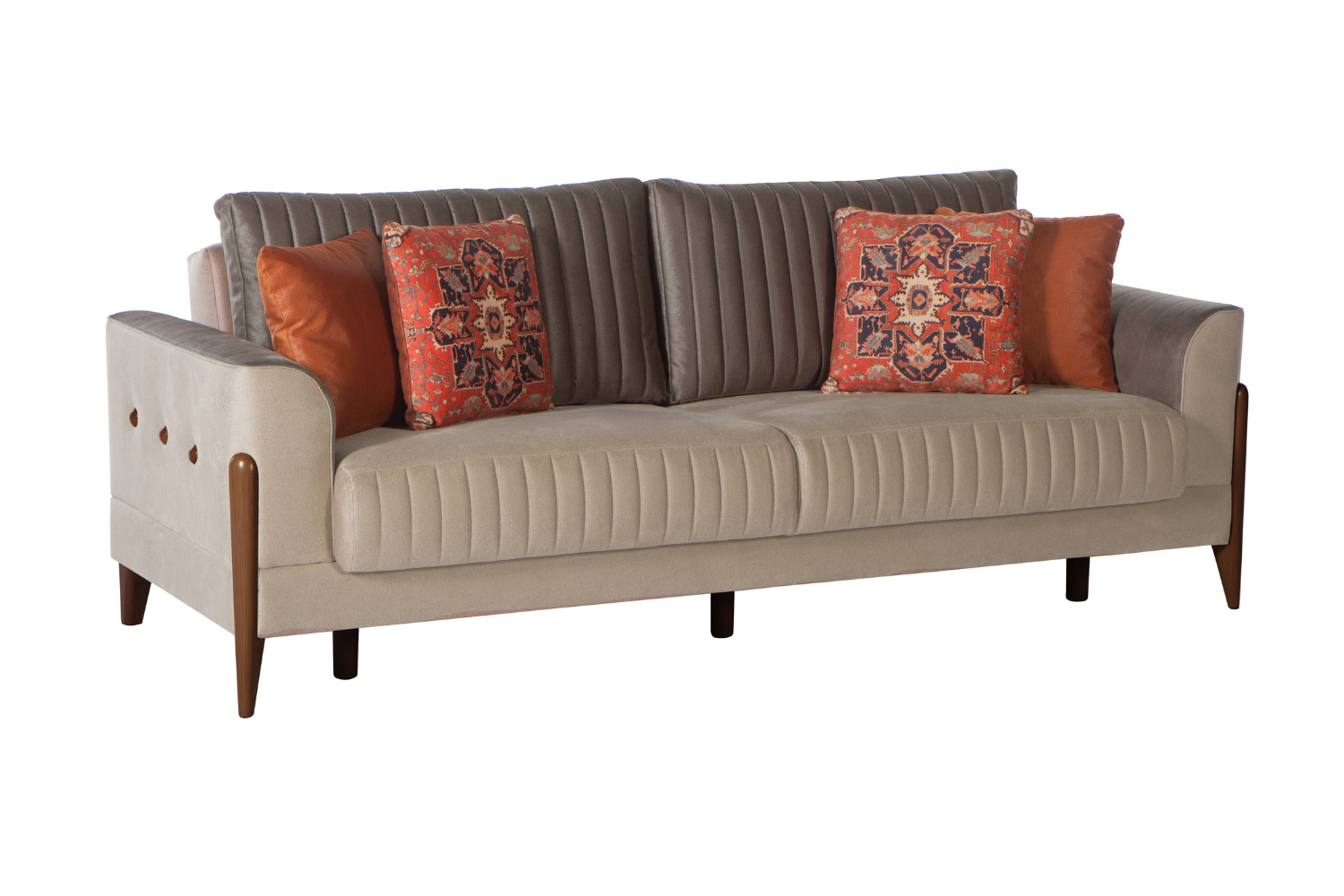 Bellona Piero 3 Seat Sleeper Sofa (Hande Beige) by Bellona