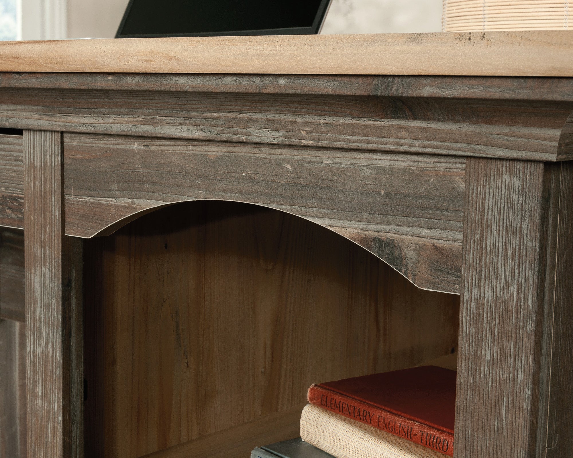 Sonnet Springs  Executive Pedestal Desk in Pebble Pine