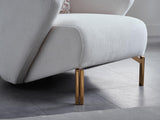 Bellona Veronica Accent Chair (Perla Cream Main/Almira Gold) by Bellona