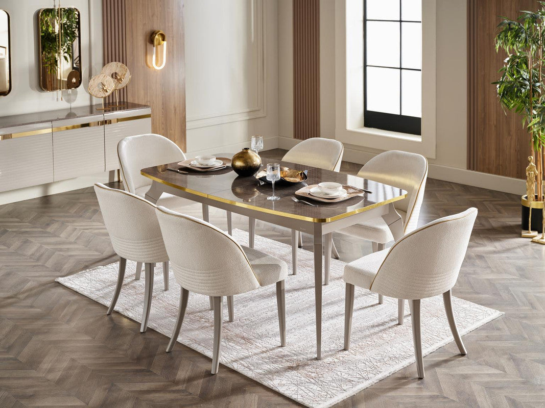 Bellona Veronica Dining Set by Bellona Dining Table + 6 Chairs + Buffet