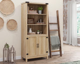 Bridge Acre  Orchard Oak 5-Shelf Tall Bookcase with Doors