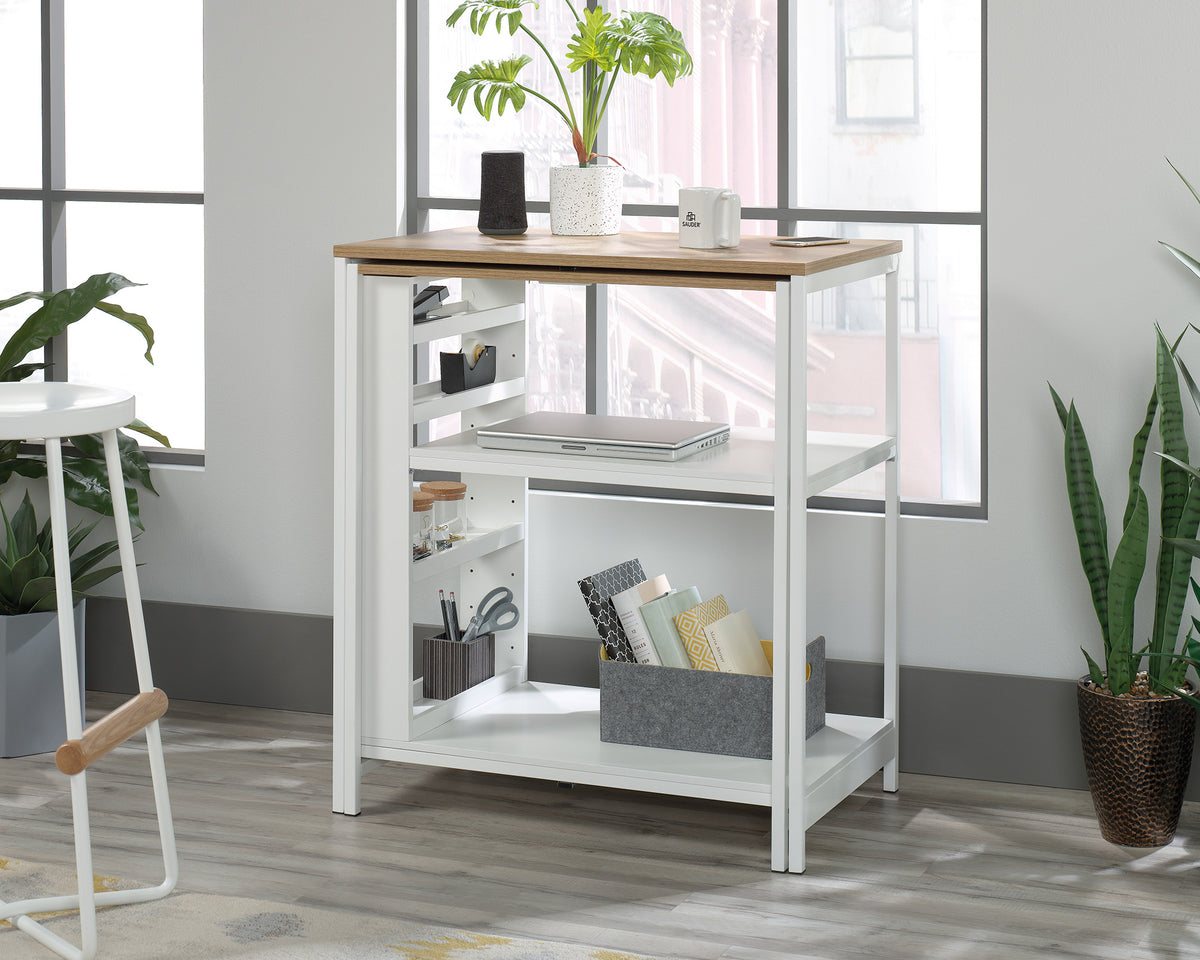 Sauder Select Wood and Metal Kitchen Island with Storage