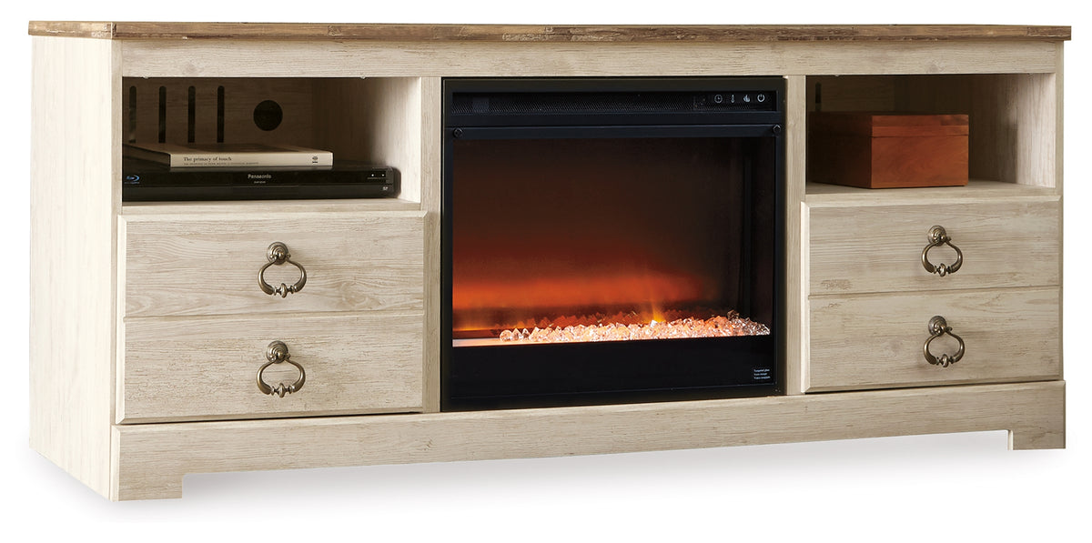 Willowton 64" TV Stand with Electric Fireplace