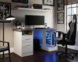 Sauder Select Desk for Gaming with Charcoal Ash Accent Top