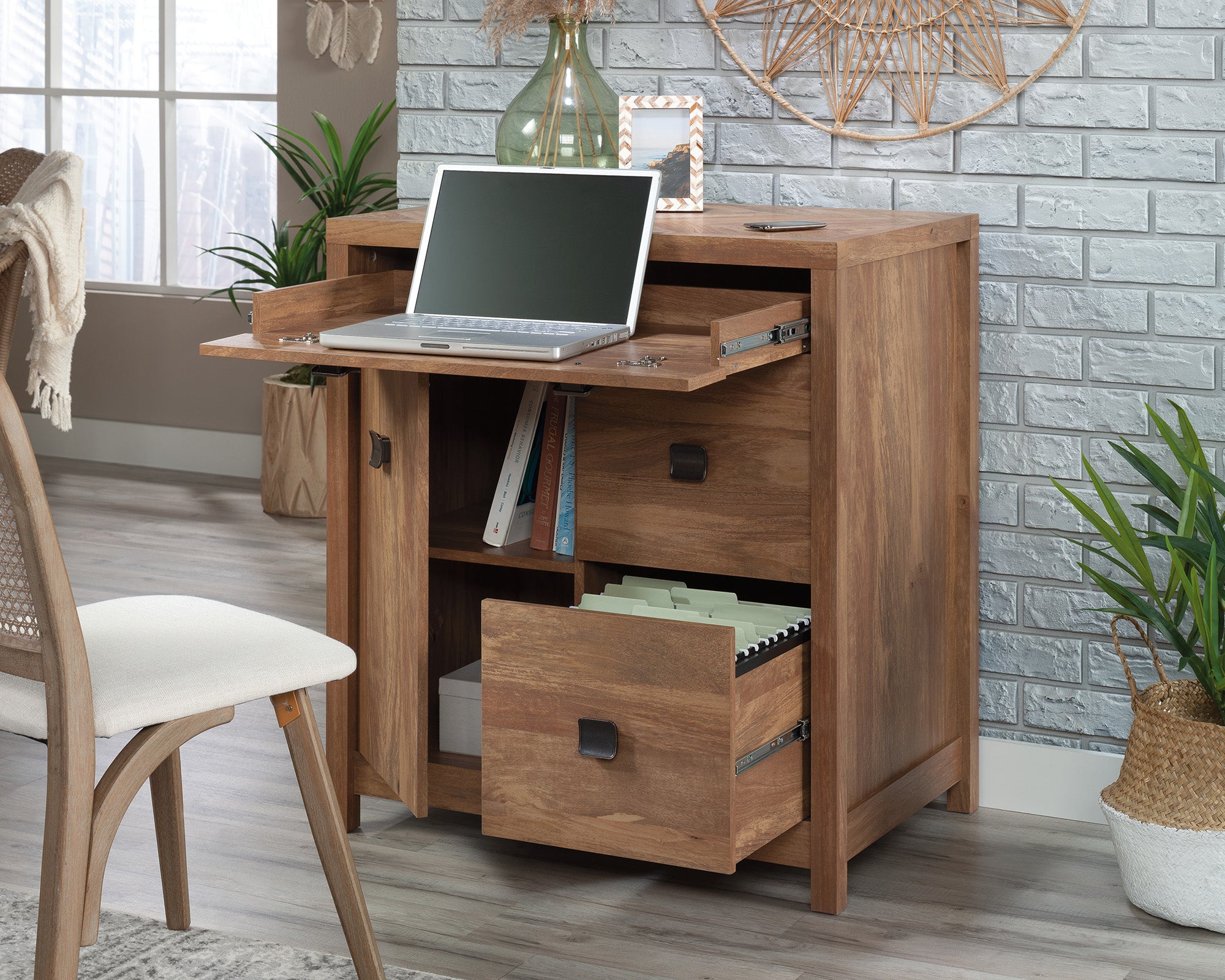 Cannery Bridge  Small Office Credenza in Sindoori Mango