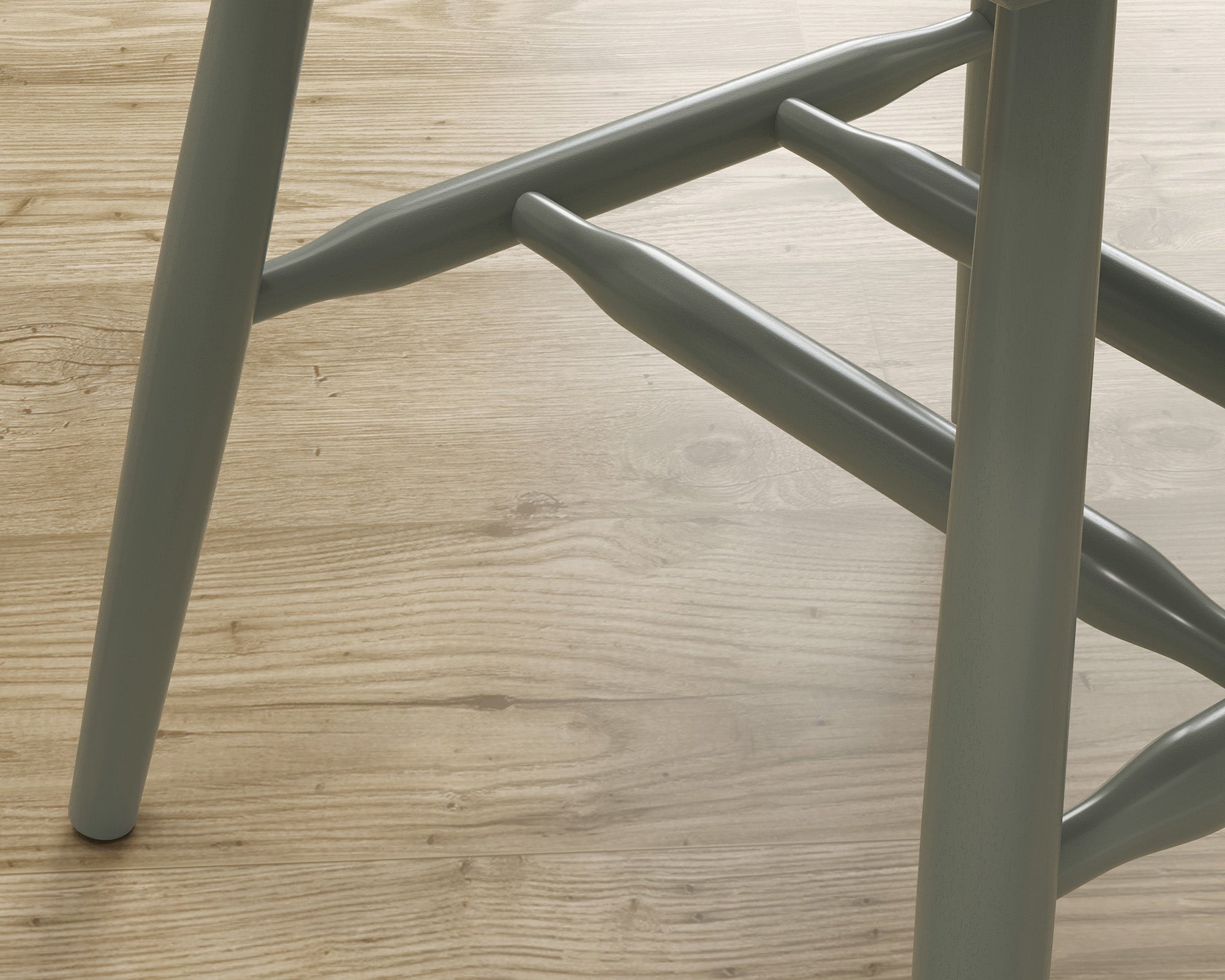 New Grange Farmhouse Spindle Chairs in Pewter Green