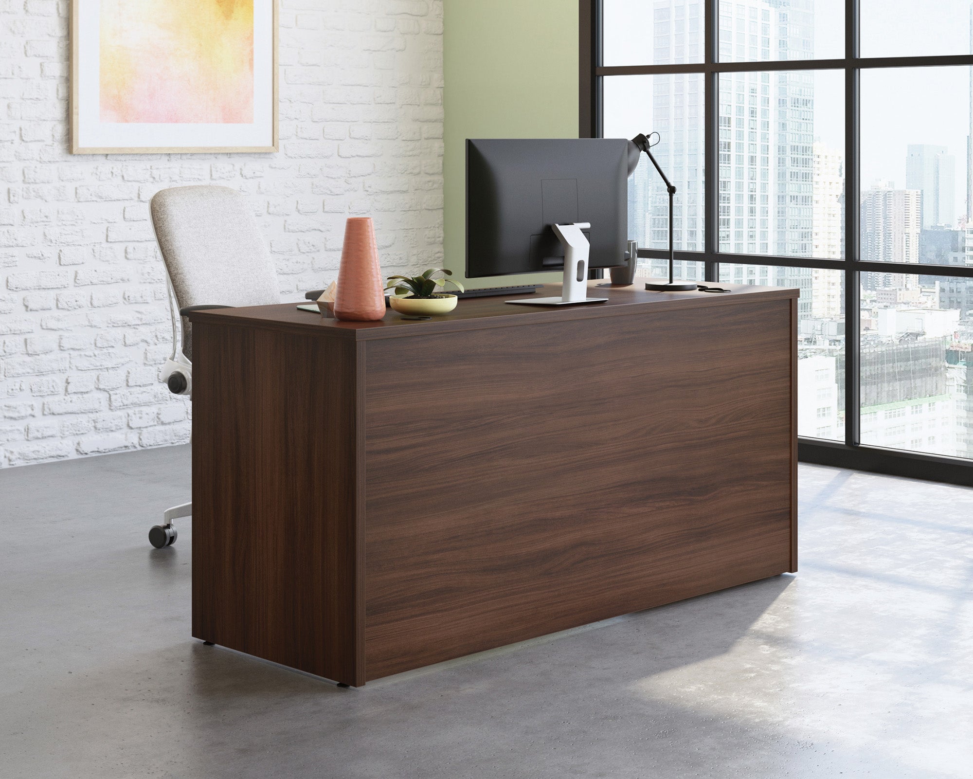 Affirm Commercial Desk 60" x 24" in Noble Elm