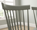 New Grange Farmhouse Spindle Chairs in Pewter Green