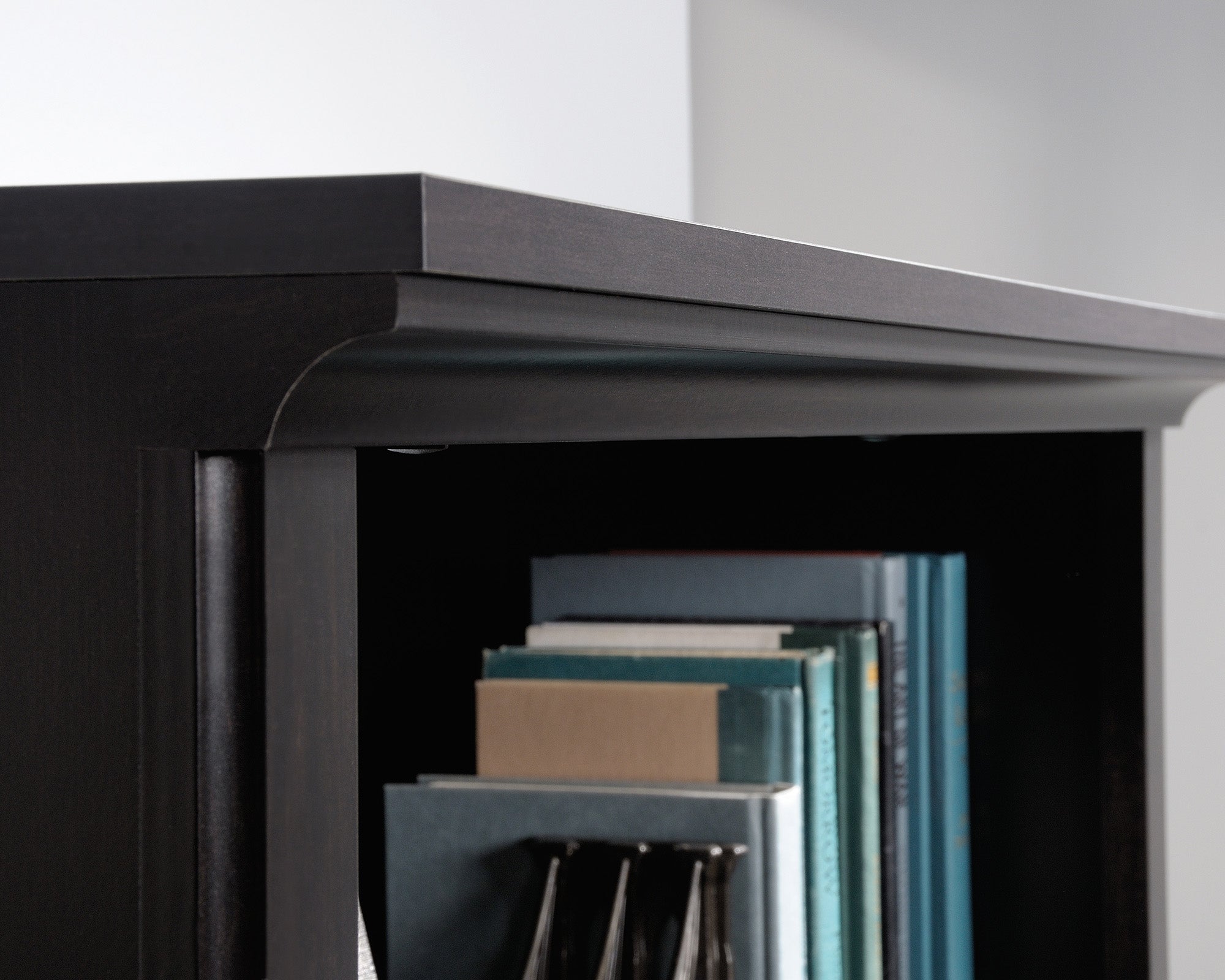 Sauder Select Bookcase With Doors Estate Black