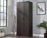 Sauder Select Two-Door Storage Cabinet in Blade Walnut Blade Walnut