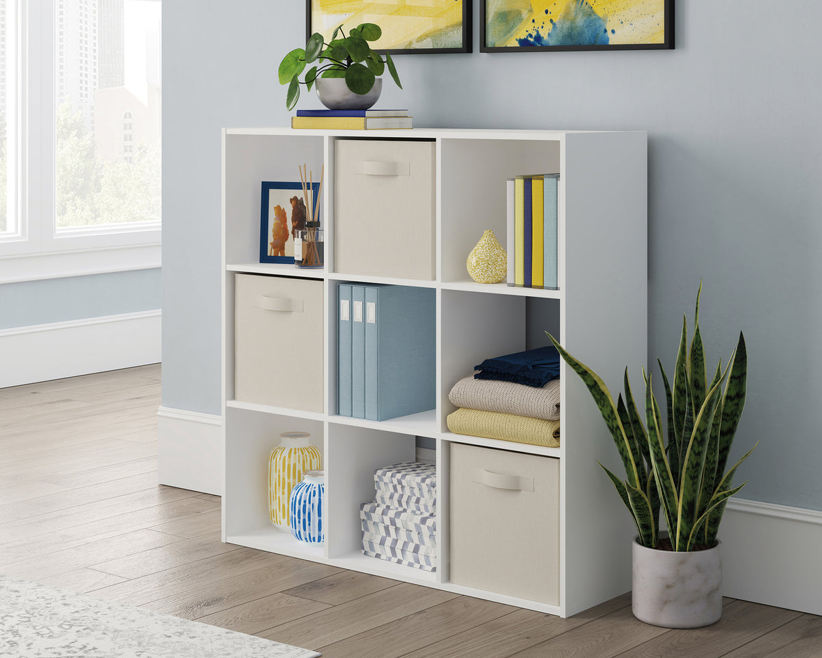 Sauder Select 9-Cube Organizer Storage Cubby Unit in White