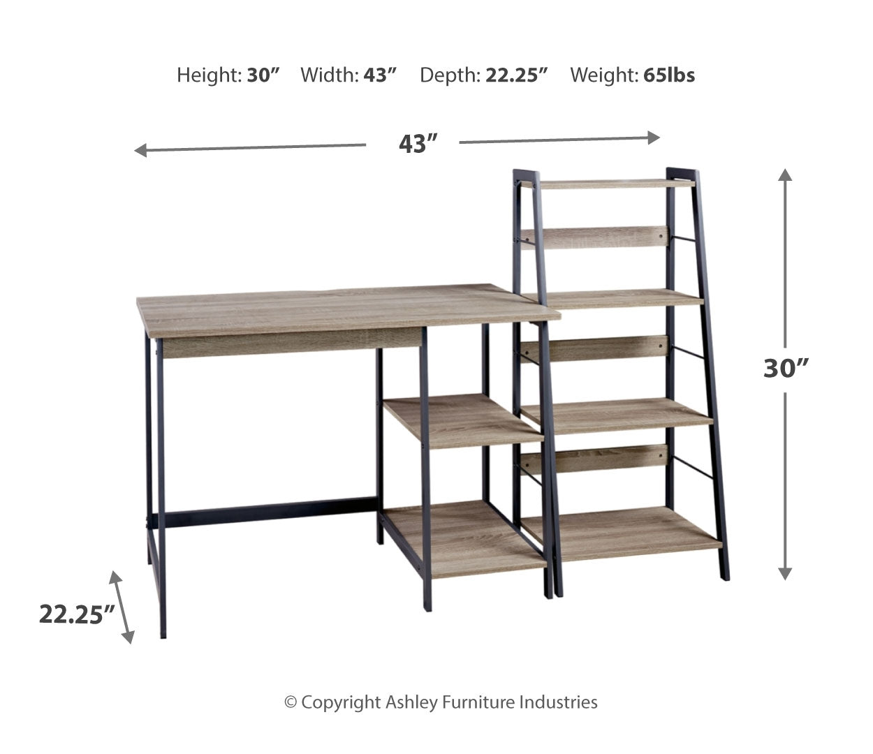 Soho Home Office Desk and Shelf