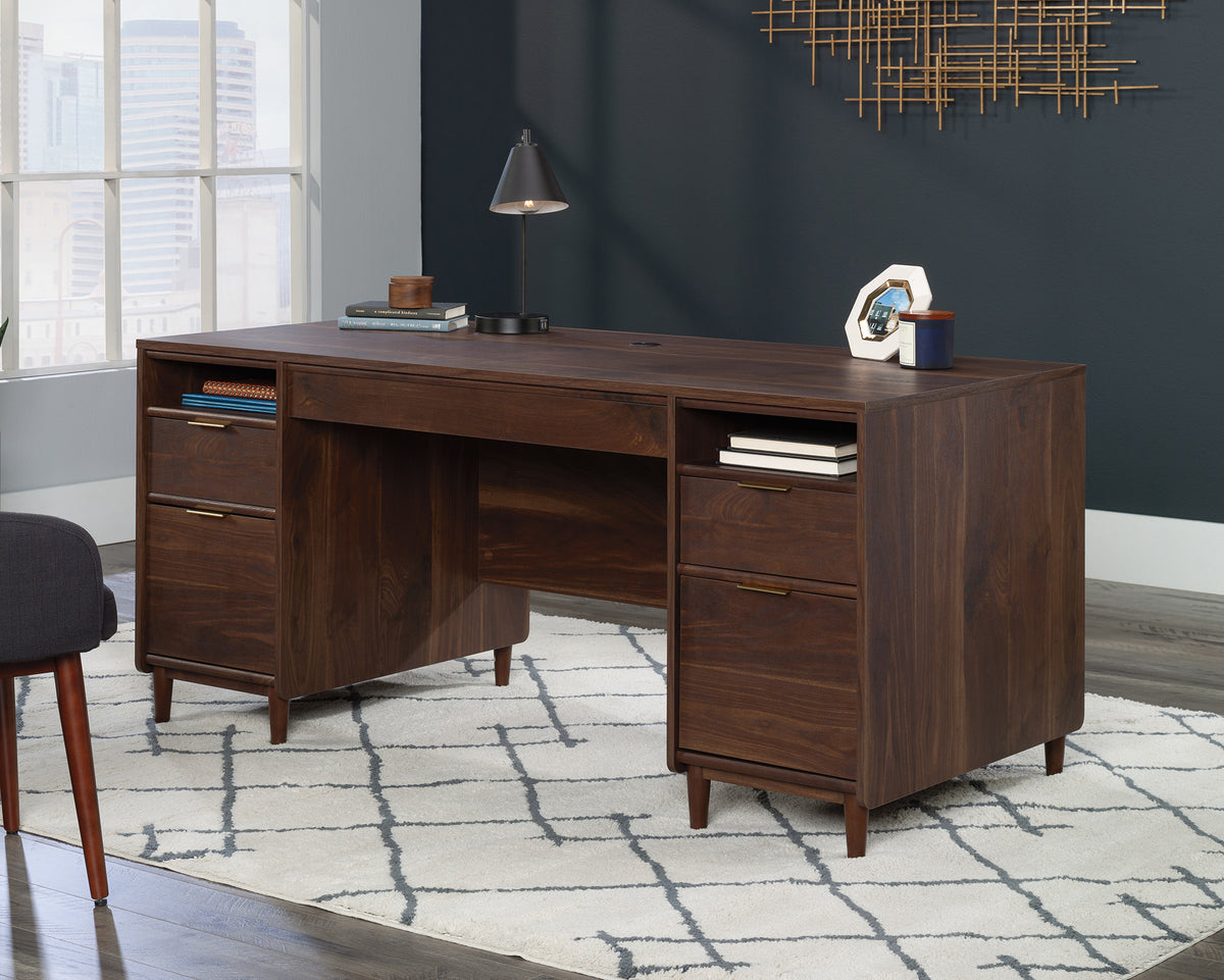 Clifford Place  Executive Pedestal Desk in Grand Walnut