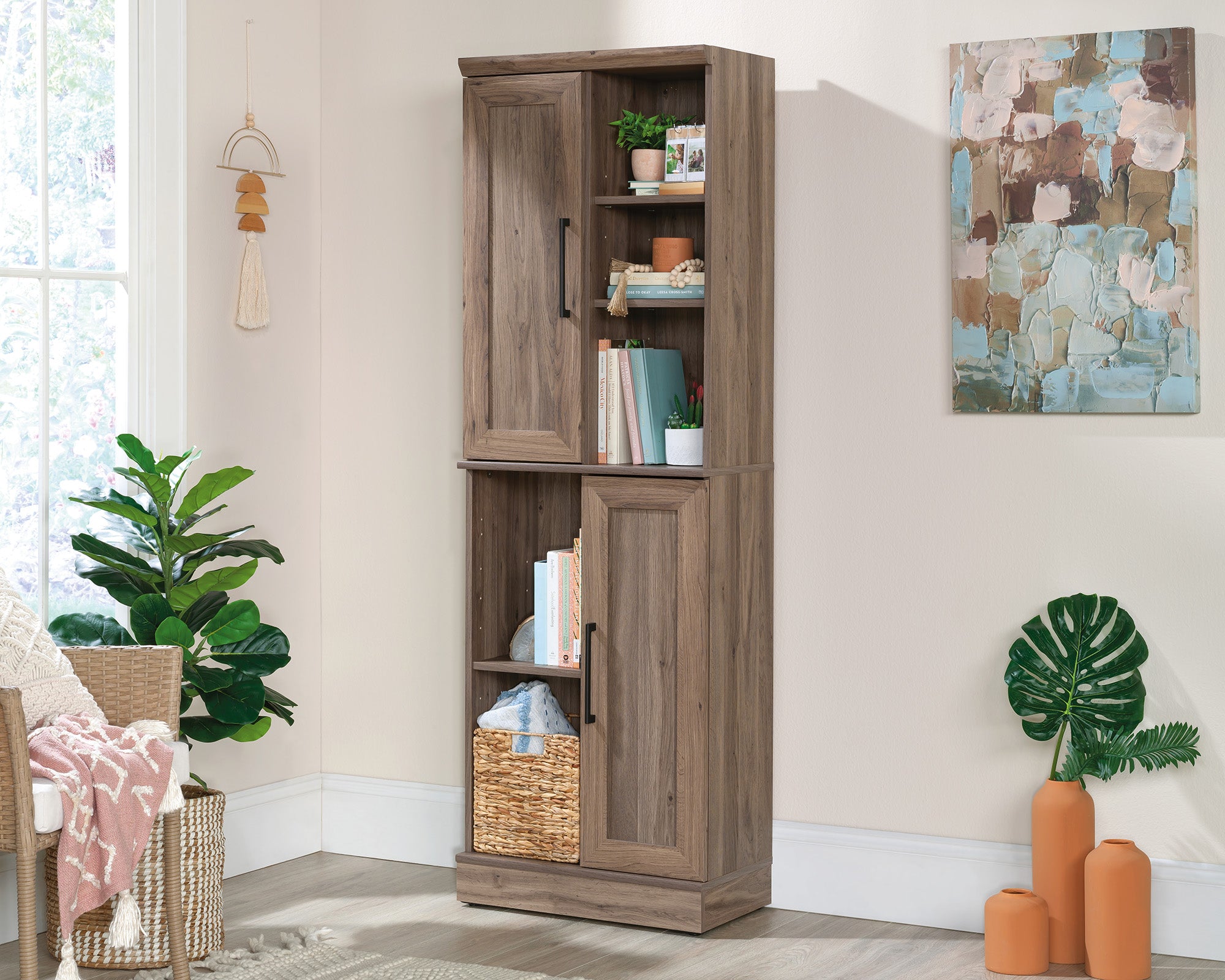 HomePlus 2-Door Storage Cabinet in Salt Oak