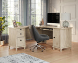 Hammond  Chalk Oak L-Shaped Desk with Cord Management