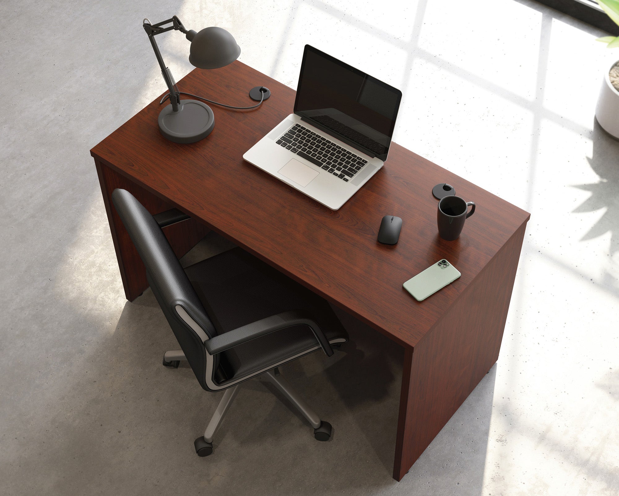 Affirm Commercial Desk 48" x 24" in Classic Cherry