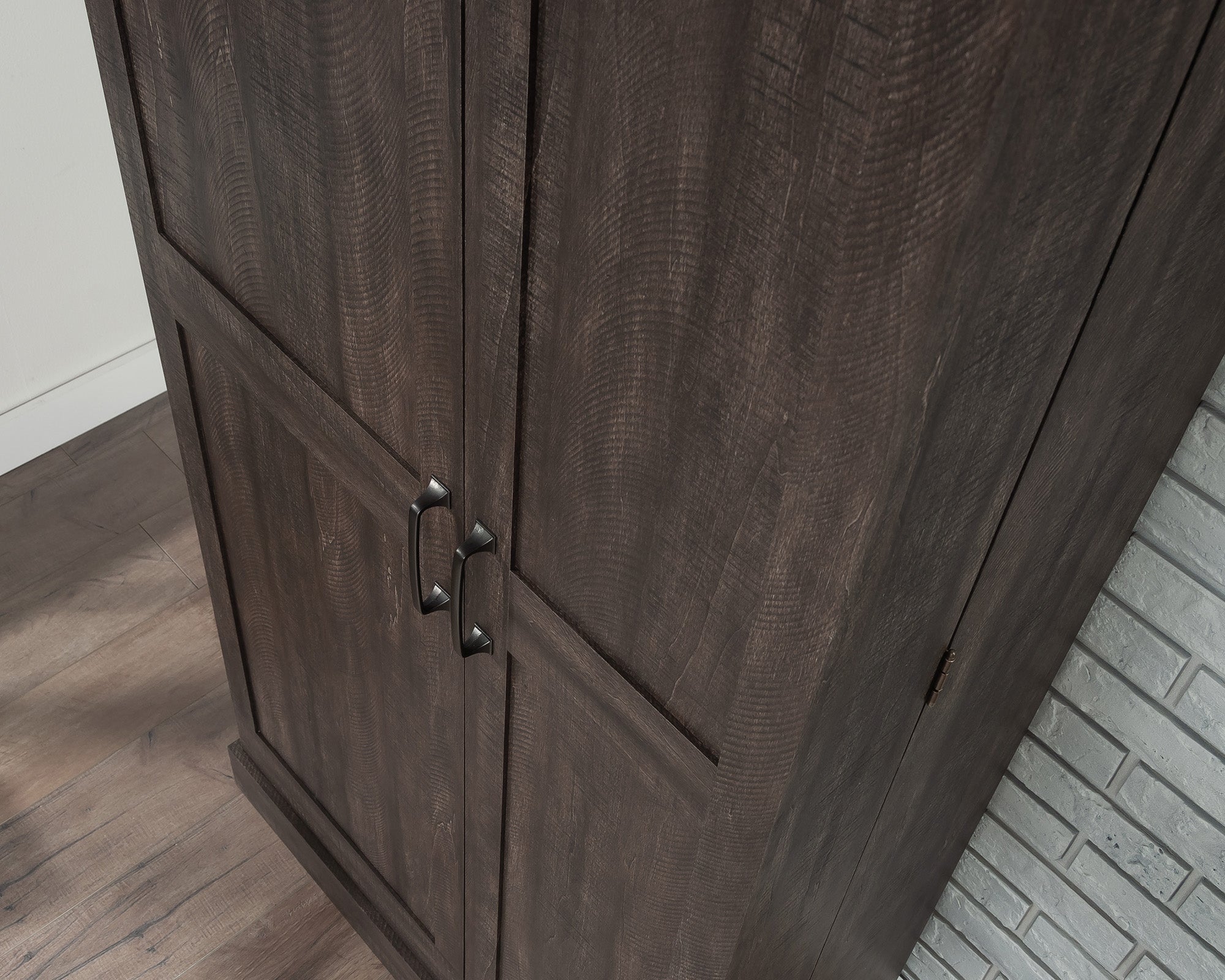 Sauder Select Two-Door Storage Cabinet in Blade Walnut Blade Walnut