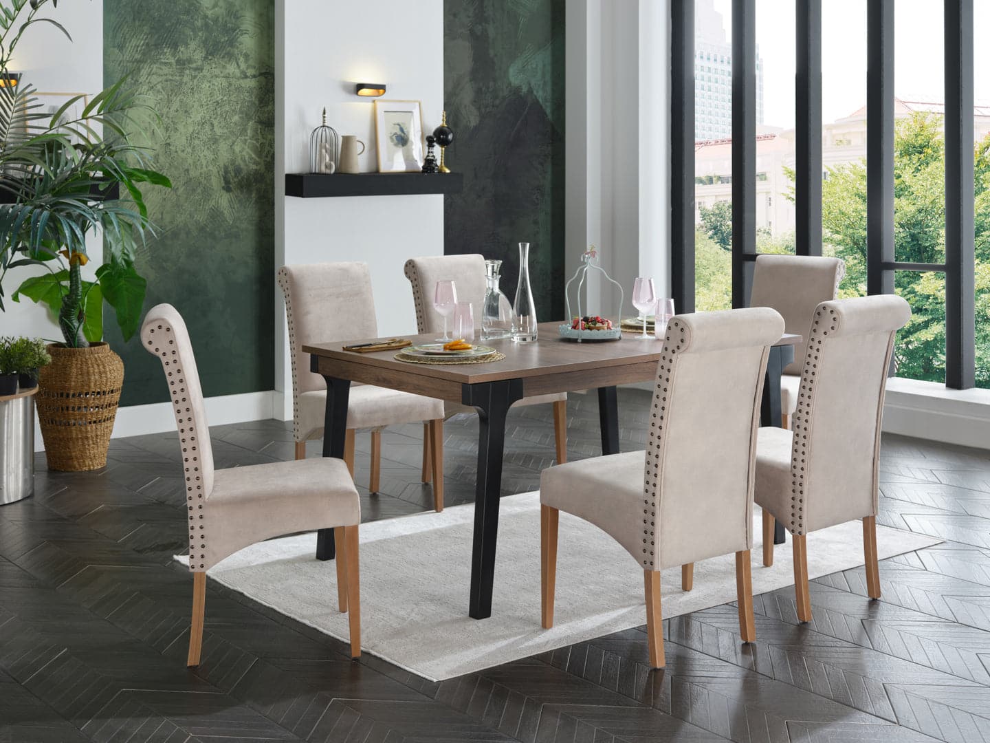 Bellona Margo Dining Chair 2Pcs (Lova Vizon) by Bellona