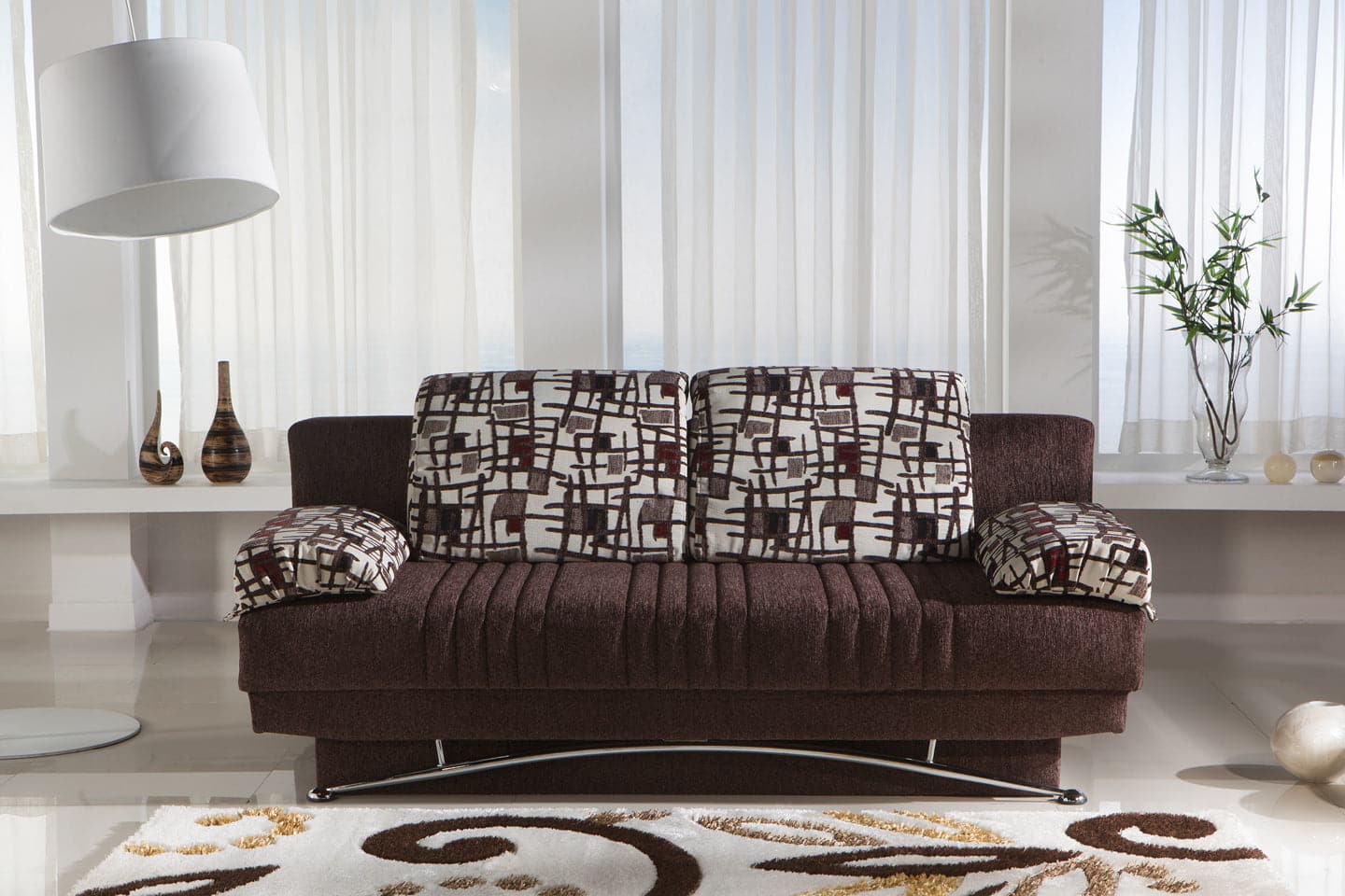 Bellona Fantasy 3 Seat Sleeper Sofa by Bellona ARISTO BURGUNDY