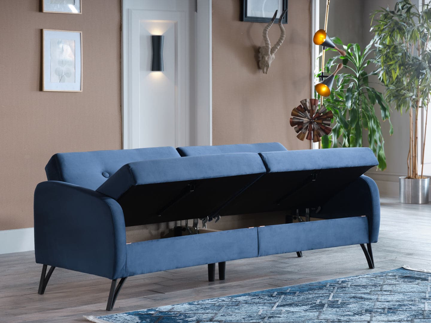 Bellona Juniper Sleeper Sofa by Bellona VIKA NAVY BLUE