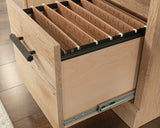 Aspen Post  Desk with File Drawer in Prime Oak