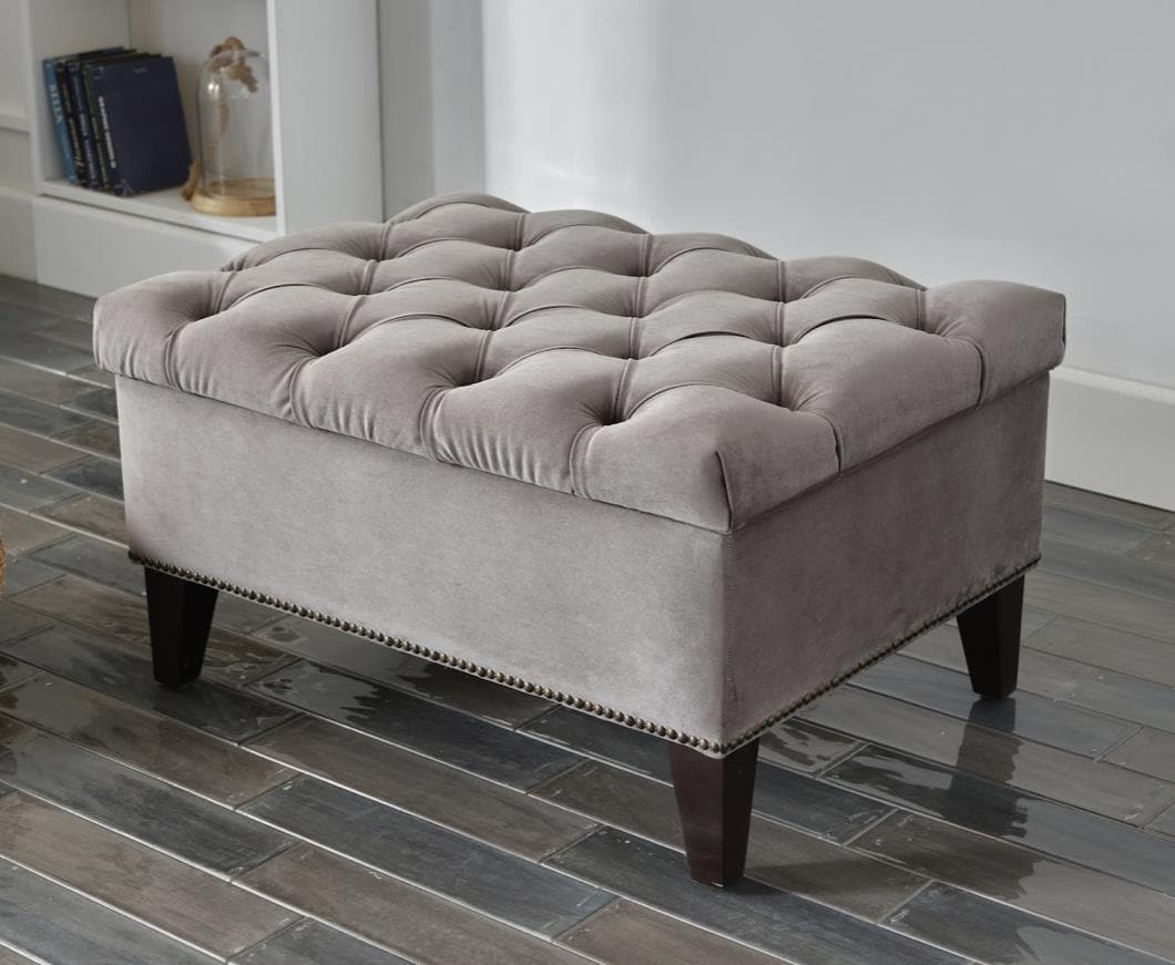 Bellona Cecilia Storage Ottoman (Pearla Grey) by Bellona