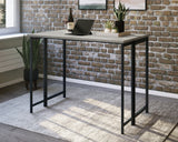 North Avenue  Modern Drop Leaf Table in Faux Concrete