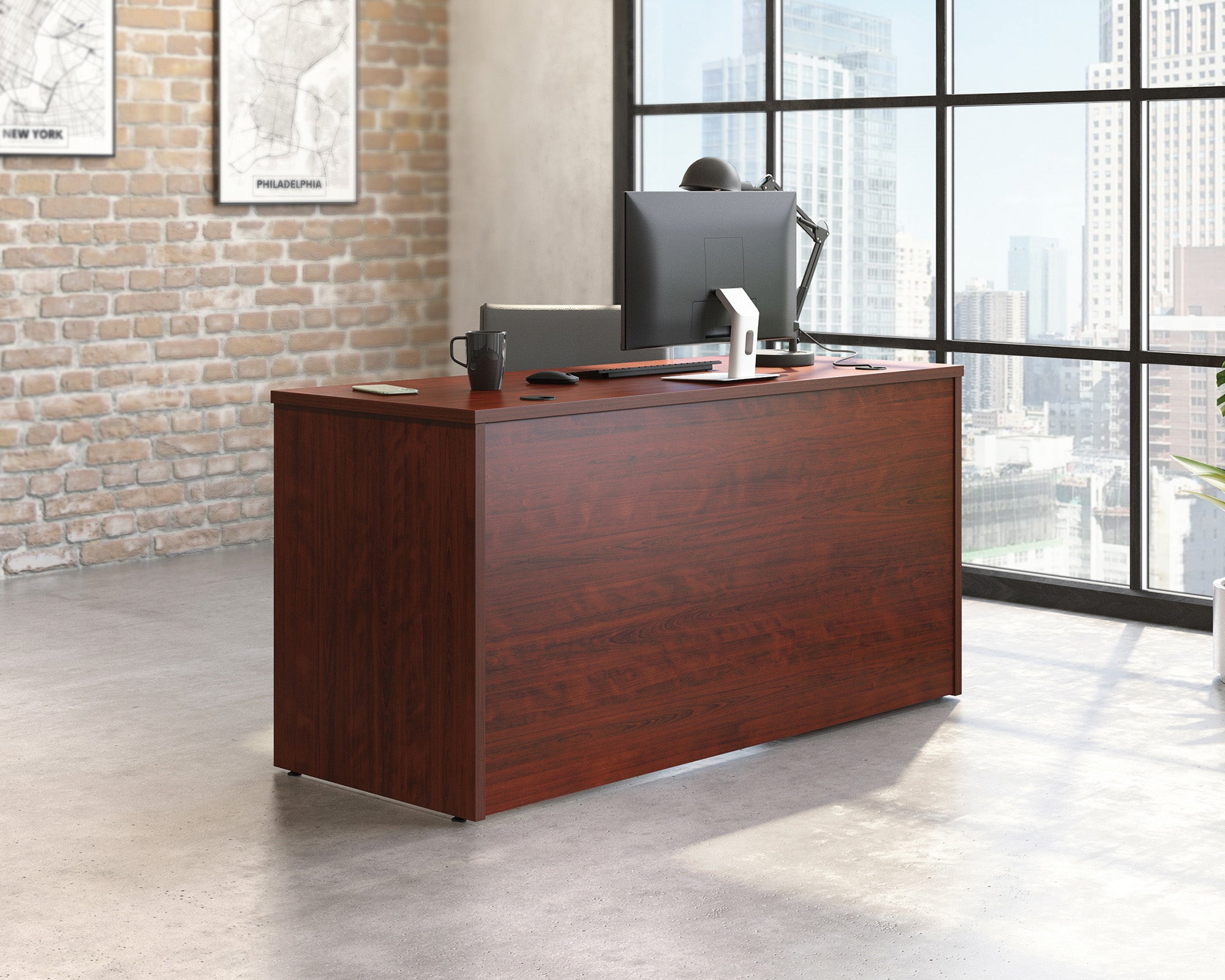 Affirm Commercial Desk 60" x 24" in Classic Cherry