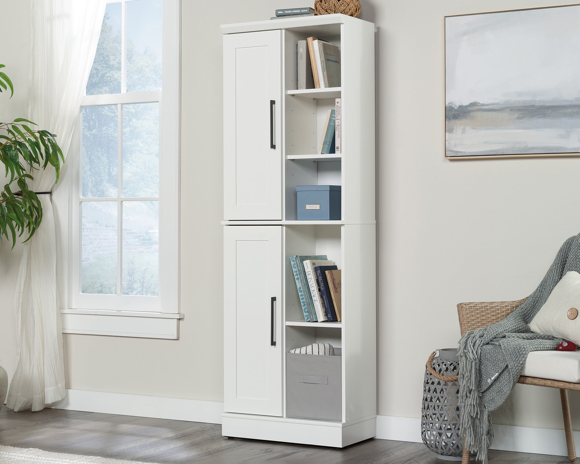 HomePlus 2-Door Storage Cabinet in Soft White