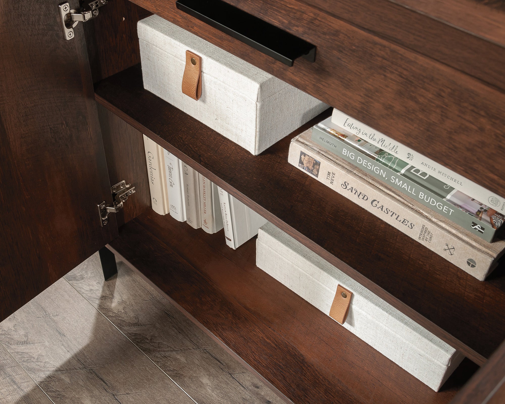 Briarbrook Library Cabinet with Drawer in Barrel Oak