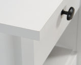 County Line  Soft White L-Shaped Desk with File Drawer