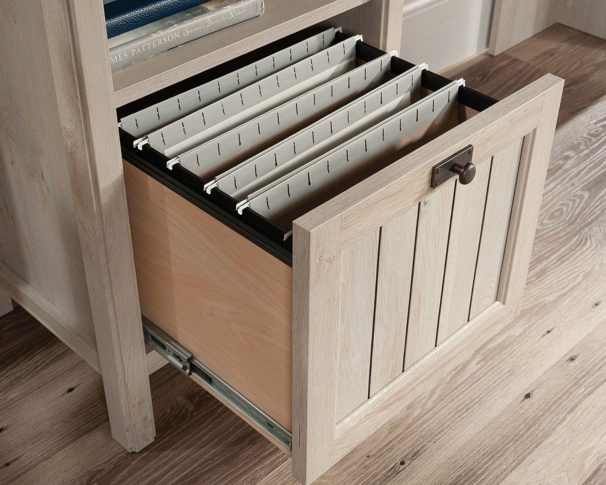 Costa Corner Computer Desk in Chalked Chestnut