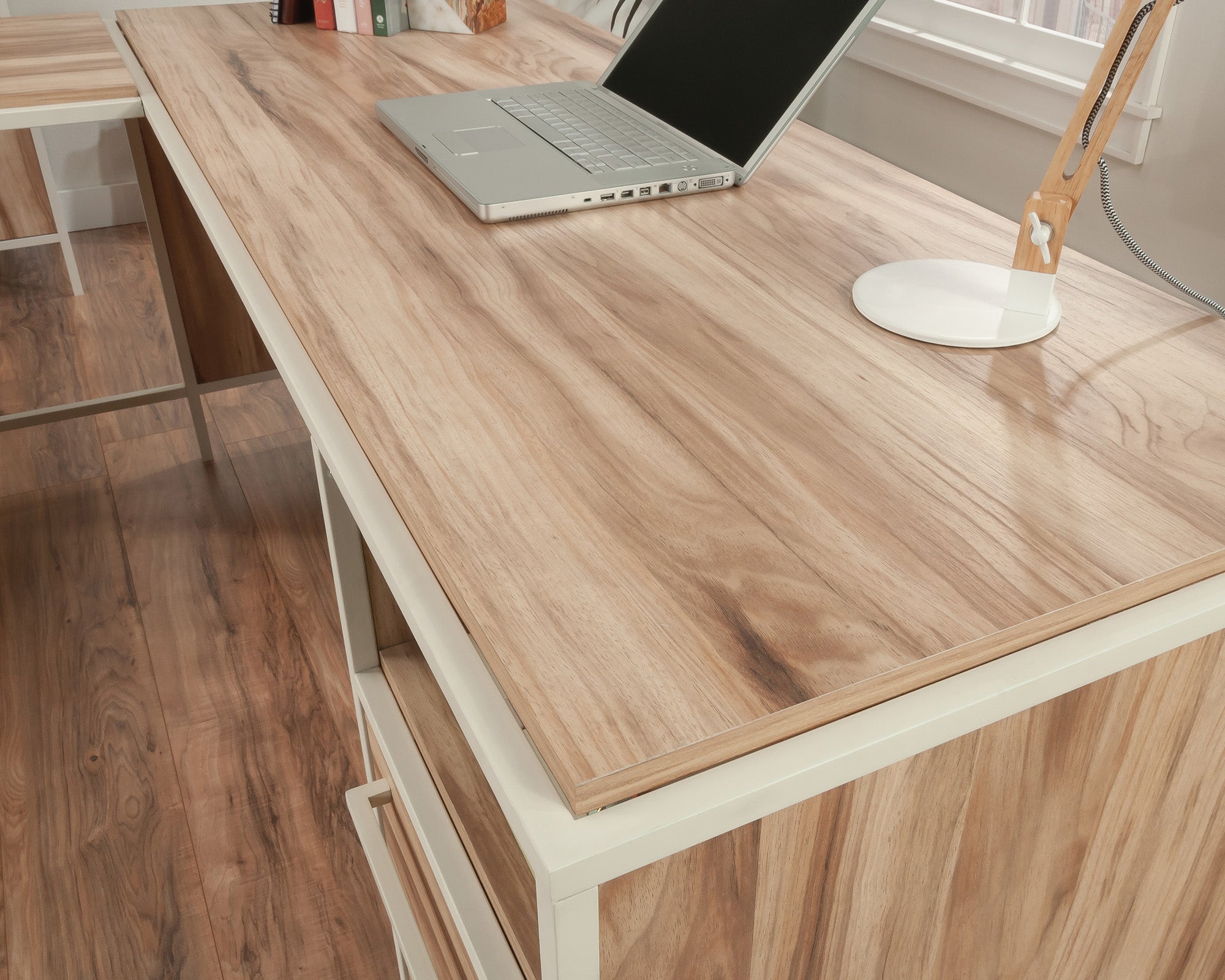 Nova Loft  L-Shaped Home Office Desk in Kiln Acacia