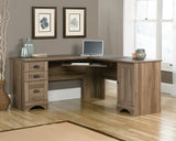 Harbor View  Corner Computer Desk Salt Oak