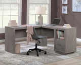 Hayes Garden  L-Shaped Desk with File Drawer in Ashen Oak