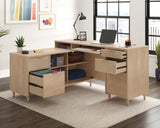 Clifford Place  L-Shaped Desk with Drawers in Natural Maple