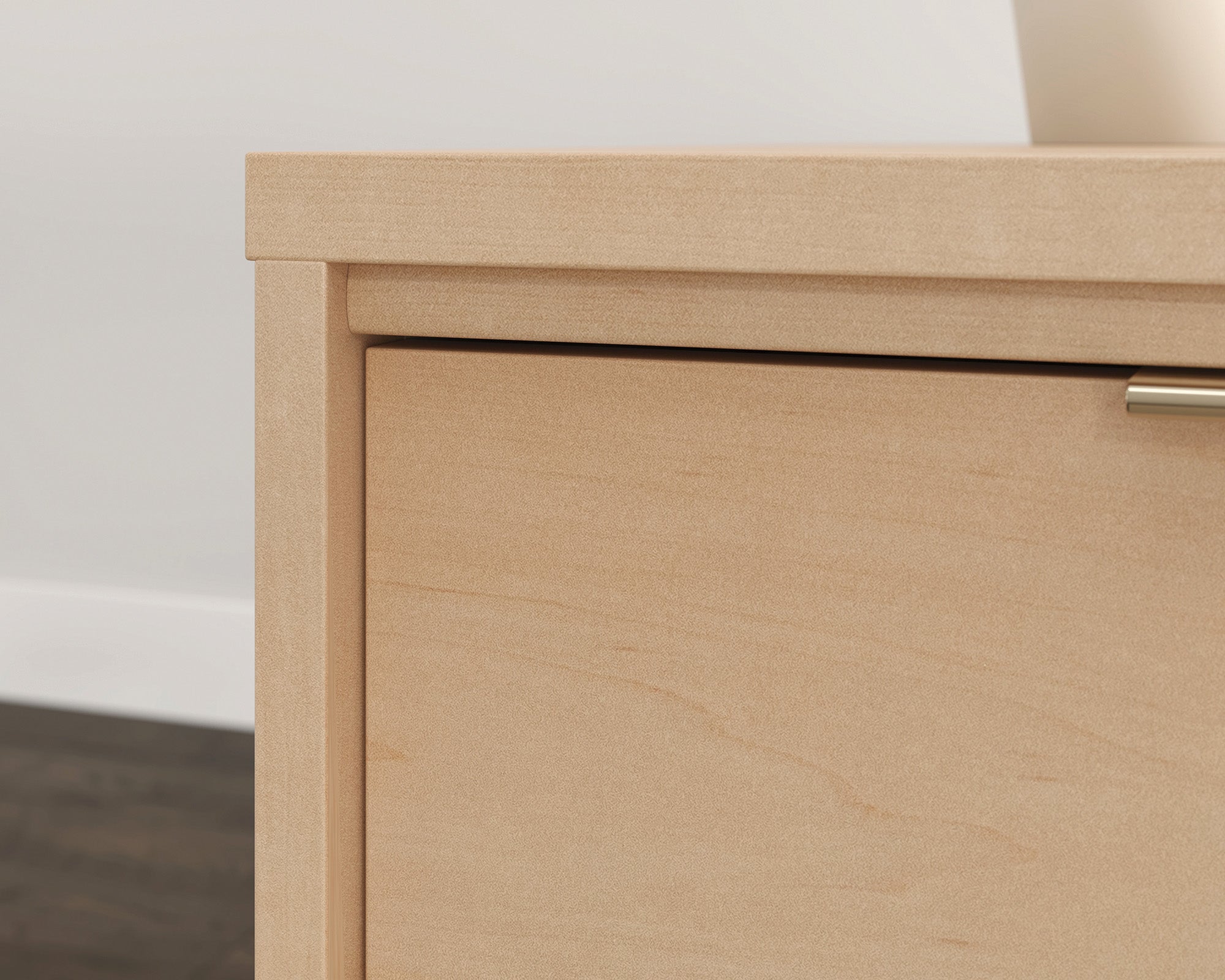 Clifford Place  L-Shaped Desk with Drawers in Natural Maple