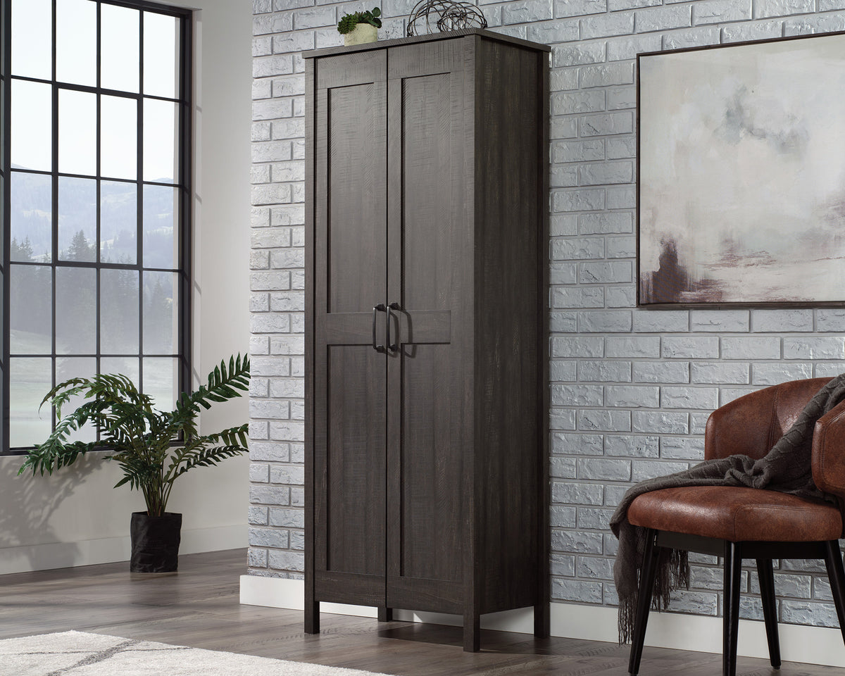 Sauder Select Two-Door Storage Cabinet in Blade Walnut Blade