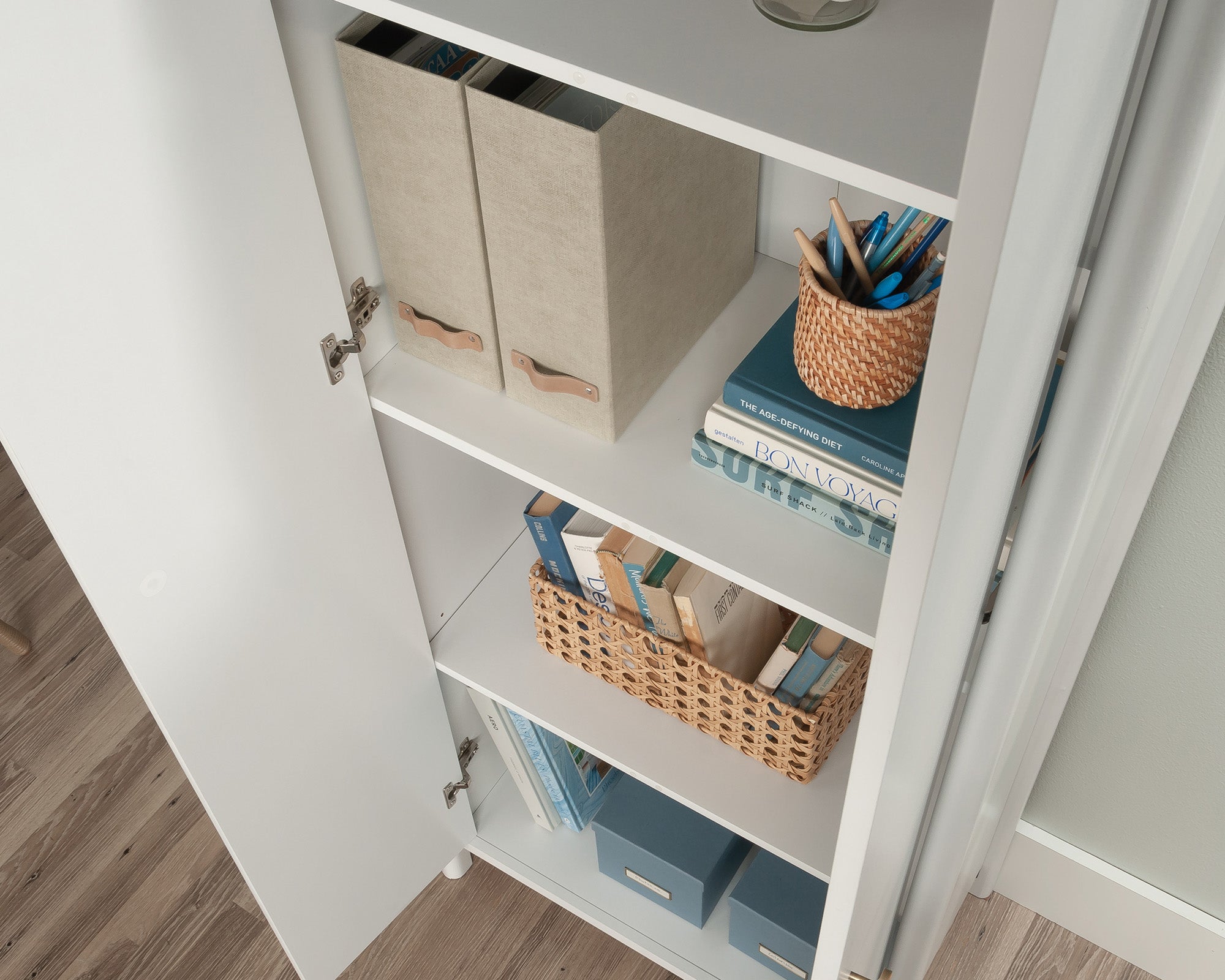 Sauder Select Two-Door Storage Cabinet in White