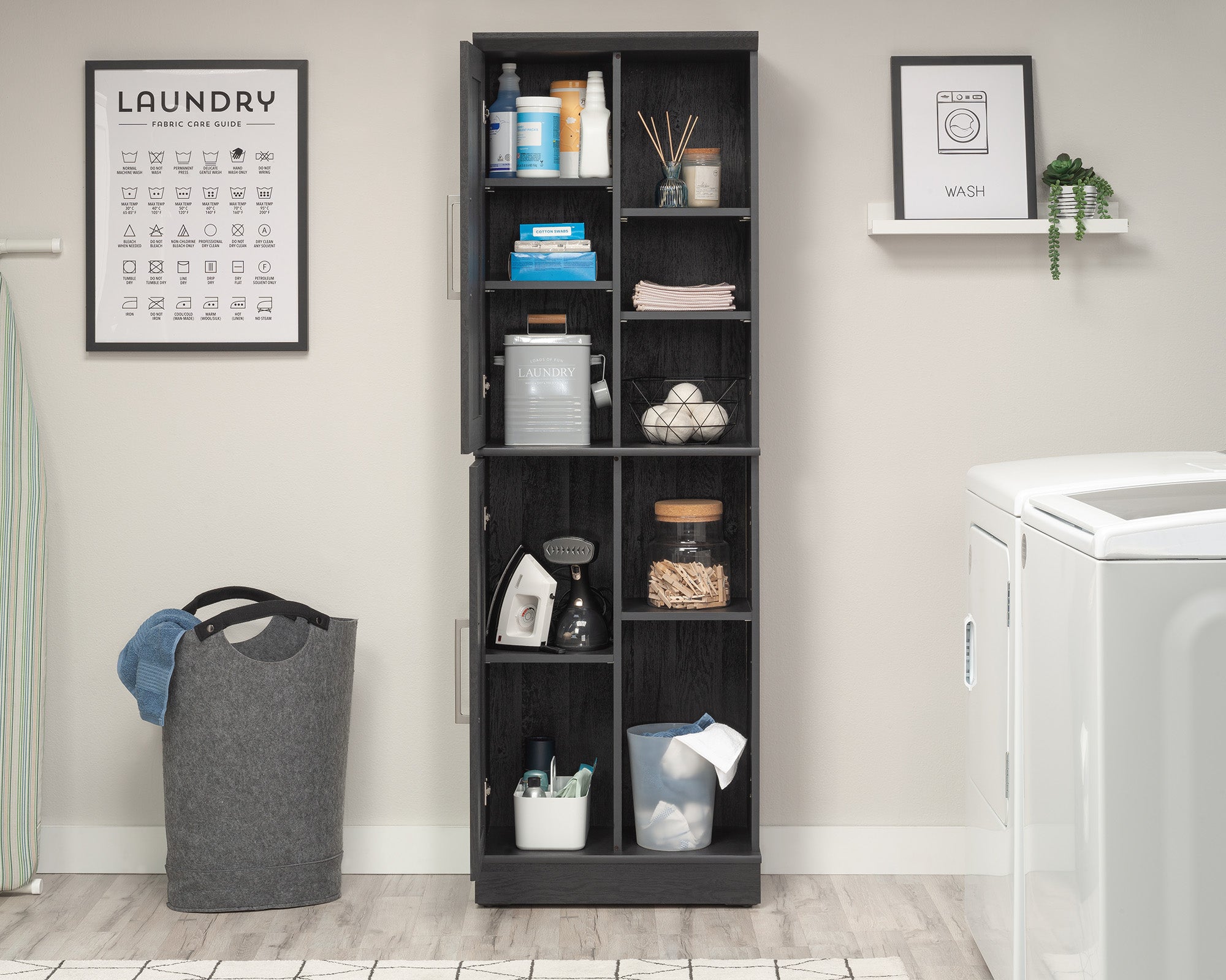 HomePlus 2-Door Storage Cabinet in Raven Oak