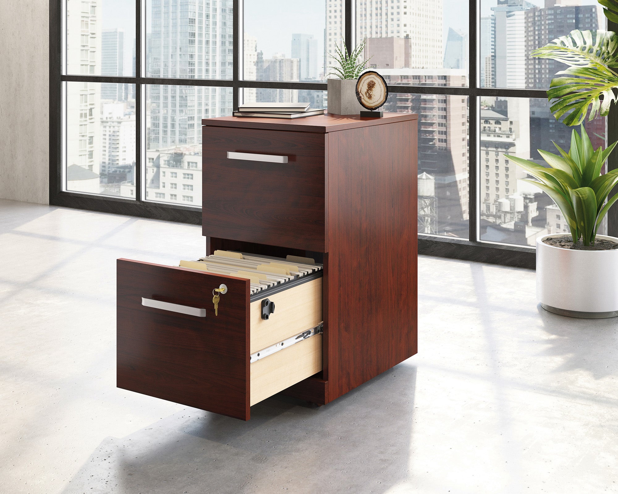 Affirm Commercial 2-Drawer Pedestal File Cabinet Classic Cherry