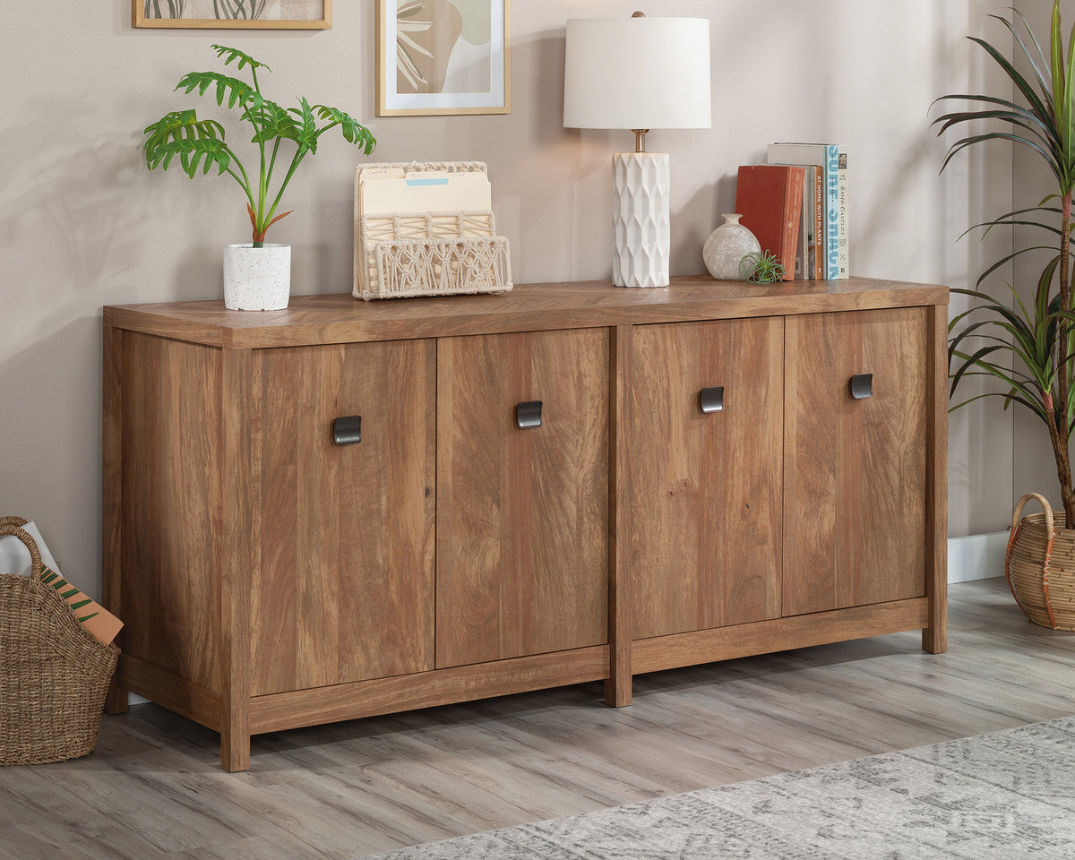 Cannery Bridge  Office Credenza with Doors in Sindoori Mango