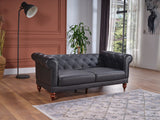 Bellona Muse Love Seat (Muse Grey Pu) by Bellona