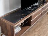 Bellona Montego Tv Stand (Montego Walnut/Car.Marb) by Bellona