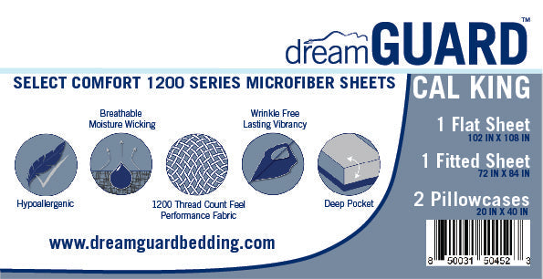 dreamGuard dreamGuard Cal King Sheet Set White