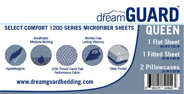 dreamGuard dreamGuard Queen Sheet Set White