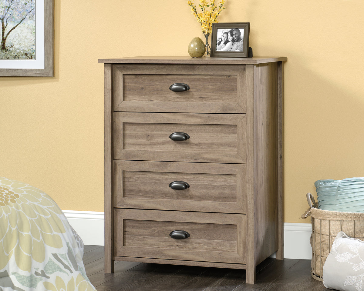 County Line  4-Drawer Chest Salt Oak